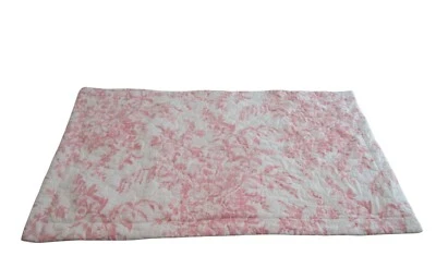 Laura Ashley Rosa Floral Reversible Acolchado King Almohada Falsa 41x24 Algodón Usado en Excelente Condición Foto 1 de 4