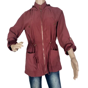Giacca donna con cappuccio sfoderata utility parka militare taglia S - Foto 1 di 12