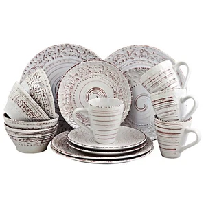 Elama Malibu Sands 16-Piece Dinnerware Set in Shell - Picture 1 of 4