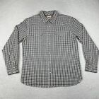 Vintage Levis Shirt Mens 2Xl Black Gingham Check Pearl Snap Long Sleeve Western