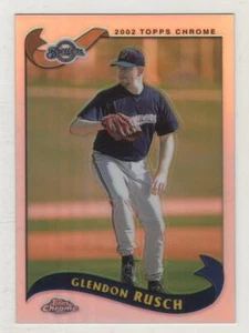 2002 Topps Traded Chrome Refractor #047 Glendon Rusch Milwaukee Brewers BV$2.50 - Picture 1 of 1