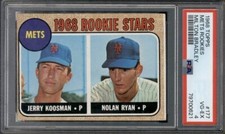 1968 Topps #177 Mets Rookie Stars Jerry Koosman Nolan Ryan RC Rookie PSA 4