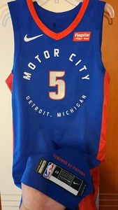 Frank Jackson 2020-21 Detroit Pistons City Ed Game Worn Authentic Jersey Meigray - Picture 1 of 11