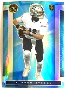 CARSON STRONG 2021 SUPER GLOW FIRST EVER BLUE GLOW PARALLEL 18 PR=200 WOLF PACK - Picture 1 of 2
