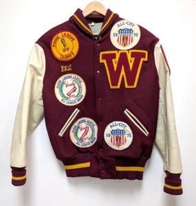 Washington Commanders Pro Standard Logo Varsity Full Zip Wool/Leather Jacket M? - Picture 1 of 8