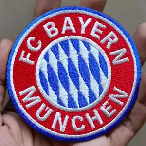 FC Bayern München Fußballverein Logo-Bügelbild-Aufnäher Patch-gestickt Patch - Bild 1 von 6
