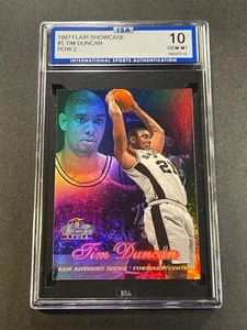 TIM DUNCAN 1997 FLAIR SHOWCASE #5 ROW 2 ROOKIE RC ISA 10 GEM NBA HALL OF FAMER - Bild 1 von 6