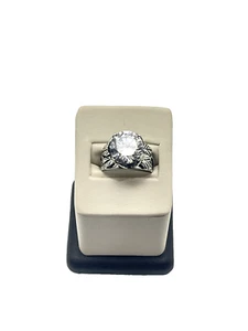 Sterling Silver 925 CZ Ring Size 7 / Made in Israel - Picture 1 of 7