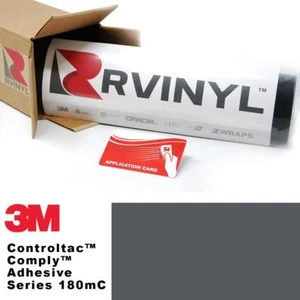 3M 180mC Controltac Dark Gray 41 Vinyl Film Wrap Sign Craft Decal Sheet Roll - Picture 1 of 10