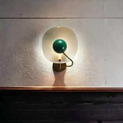 Circle Wall Sconce Brass Sputnik Stilnovo Modern Italian light Industrial Lamp