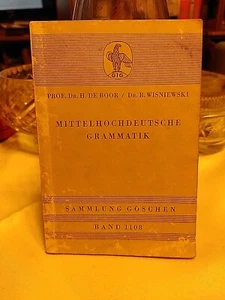 Mittelhochdeutsche Grammatik / Sammlung Göschen 1108 1956 de Boor / Wisniewski - Bild 1 von 6