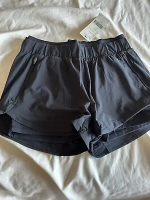 SWEATY BETTY On Your Marks 4-Inch Running Shorts Black Size Medium NWT • 30€