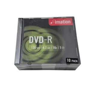 NEW SEALED Imation DVD-R 10 Pack 16x 4.7GB 120 Minutes - Picture 1 of 2