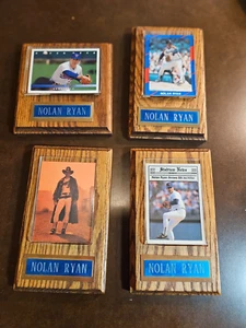 NOLAN RYAN - Lote De Colección de 4 Placas de Madera (3 son 4"x6.5" y 1 es 5"x5") ¡Bonito!! - Imagen 1 de 6