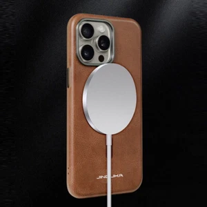 Funda protectora de lujo de cuero a prueba de golpes magnética para iPhone 15 Pro Max 14 13 12 - Imagen 1 de 20
