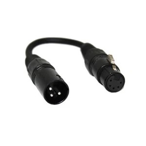 ProX XC-DMX3M5F 6" Stecker XLR-3 auf Buchse XLR-5 DMX Kabel Adapter - Bild 1 von 2