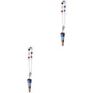 2 stücke Hexagonale Chakra Edelsteine Anhänger Meditation Heilung Schmuck - Picture 1 of 12