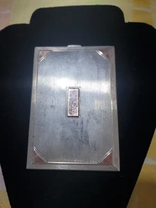 vintage 14kt and sterling cigarette case W Heavy And Unique. Monogram CES - Picture 1 of 11
