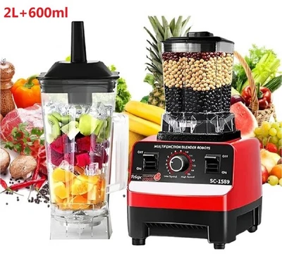 High-Speed 2 Jugs Food Blender Juicer Mixer Crusher Processor Grinder Smoothie - Image 1 of 4