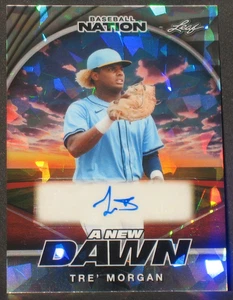 Tre Morgan 2025 Hoja de Béisbol Nacional Un Nuevo Amanecer Autógrafo Novato (5/15) Tampa - Imagen 1 de 2