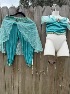 Jasmin Kostüm Verkleidung Disney Authentic Mädchen Größe 6 zweiteiliger BH/Hose gebraucht - Bild 1 von 13