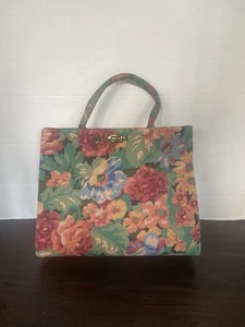 Vintage 1960's Margaret Smith Floral Tapestry Purse - Picture 1 of 5