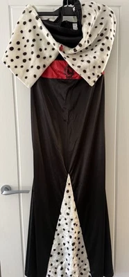 Disney At George Cruella de Vil Disfraz Mujer’s Vestido Elegante Talla 12-14 Halloween Foto 1 de 4