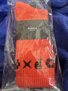 Calcetín marca púrpura con monograma rojo/negro - Imagen 1 de 2