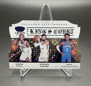 Shai Gilgeous-Alexander 2019 OKC Thunder The Kings Court Crown Royale /75 Karte - Bild 1 von 4