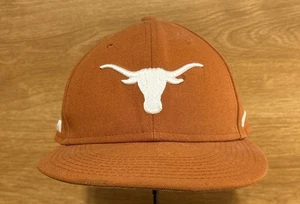 Texas Longhorns Hat Cap Orange Nike Strapback UT HORNS Logo Used - Picture 1 of 8