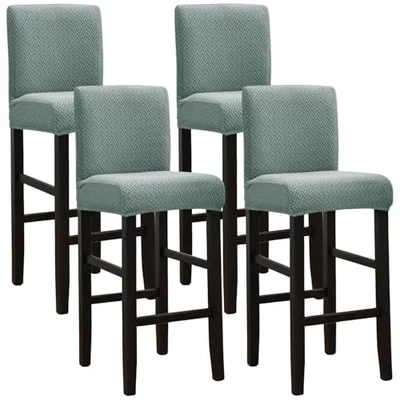 Bar Stool Covers Set of 4, Stretch Washable Barstool Seat Covers 4PCS S3-green - Image 1 of 4