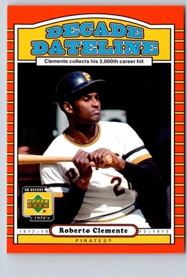 2001 UPPER DECK DECADE 1970's "DECADE DATELINE" ROBERTO CLEMENTE #117 PIRATES - Image 1 of 2