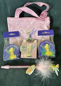 Japan Disney Exclusive TINKER BELL Mini Tote + 185 Stickers + Fluffy Pen - Picture 1 of 4