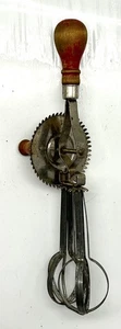 Vintage 12" Androck rot Edelstahl Eierschläger Handkurbel Mixer funktioniert USA - Bild 1 von 3