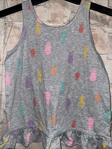 Cat & Jack Top Short Sleeve T-Shirt Eco Grey Pineapple L 10/12 - Picture 1 of 2