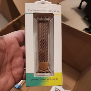 WITHit Stainless Steel Mesh Band for 38mm/40mm Apple Watch (Gold) - Zdjęcie 1 z 2