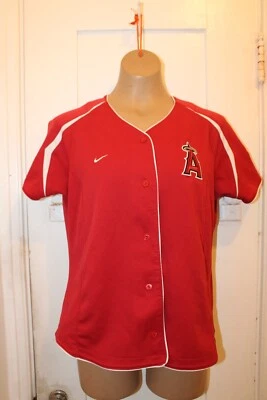 NIKE Team Anaheim Los Angeles Angels Women's Red Jersey Medium Vintage - Image 1 of 4