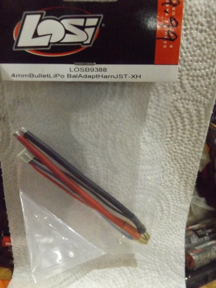 Losi Losb9388 4mm Bullet Lipo Balance Adaptor Harn JST-XH - Image 1 of 1