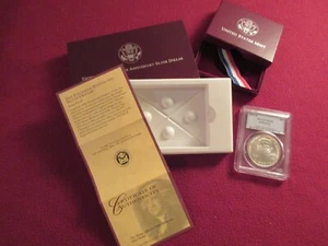 1993P JEFFERSON Silver Commemorative Dollar MS69 PCGS Mint State 69 w/box 90% - Picture 1 of 6