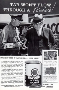 Anuncio impreso vintage 1935 pieza de automóvil Havoline aceite de motor mecánico agujero de alfiler - Imagen 1 de 2