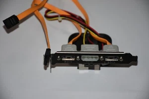 Neu! ASUS Universal 2 E-SATA Port externe Rückseite Halterung - Bild 1 von 3