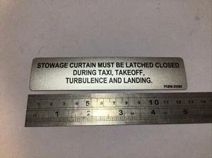 Neu aus altem Lagerbestand "Vorhangriegel" Etikett Aufkleber P/N PCBM-25505 Menge 1 (A/6) - Bild 1 von 3