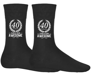 40th Birthday Socks Gag Gift for Men or Women Born 1985 Funny Novelty Joke Pair - Picture 1 of 1