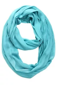 Silk Cotton Wrinkled Solid Infinity Loop Scarf - Picture 1 of 5