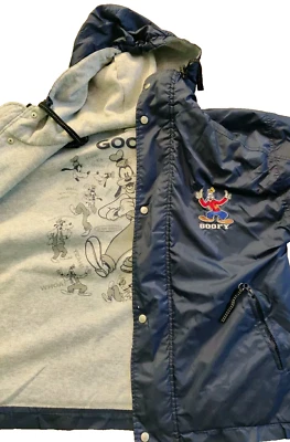 Chaqueta de nailon con capucha Goofy de colección - Para hombre talla pequeña jersey forrada años 90’s Disney Store Foto 1 de 4