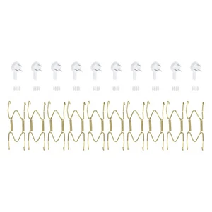 10Pcs Plate Hanger, 4 Inch Brass Wall Plate Hangers,Gold - Picture 1 of 6
