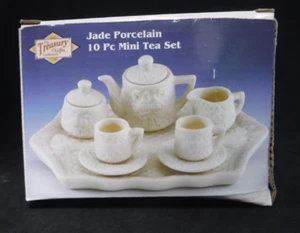 VINTAGE Jade Mini Porzellan, 10 tlg Teeservice, The Treasury of Gifts Collection - Bild 1 von 20