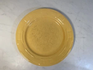 Longaberger Keramik 1 gelb 10" Teller siehe Fotos Oberfläche ist getragen - Bild 1 von 5