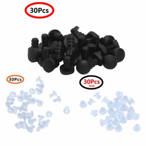 30Pcs Rubber Table Top Spacers Anti Collision Embedded Soft Stem Bumper Door New - Picture 1 of 29