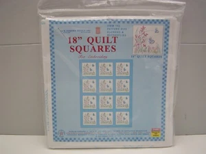 1 NUOVA CONFEZIONE DA 6 QUADRATI TRAPUNTA JACK DEMPSEY 18" FIORI E FARFALLE #190 - Foto 1 di 6